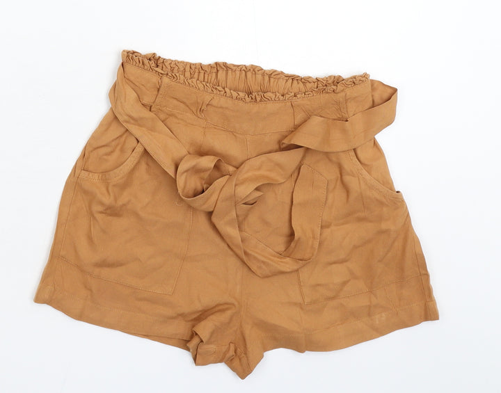 Primark Womens Beige Hot Pants Shorts Size 4