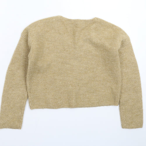 H&M Girls Beige  Knit Pullover Jumper Size 9-10 Years
