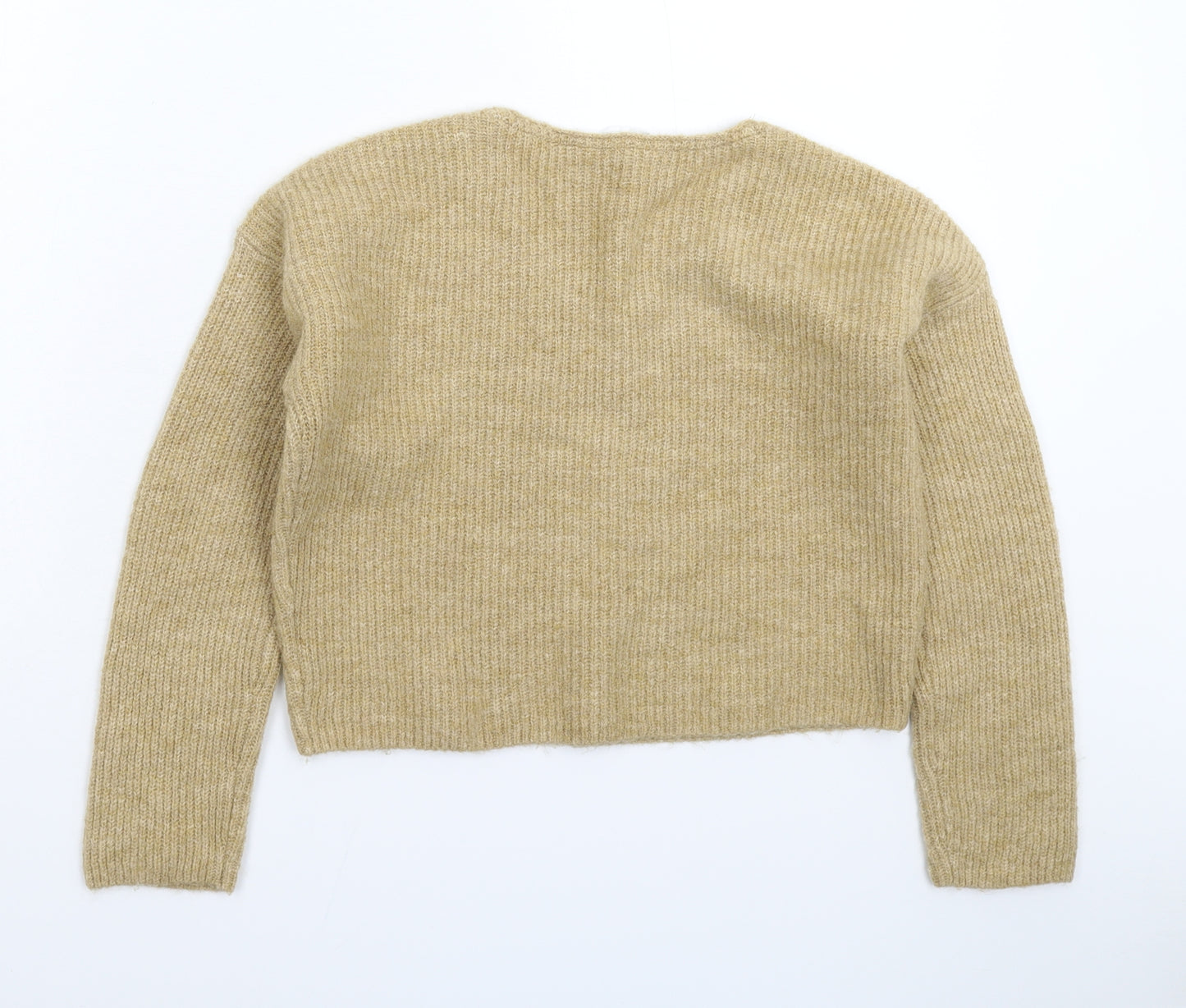 H&M Girls Beige  Knit Pullover Jumper Size 9-10 Years
