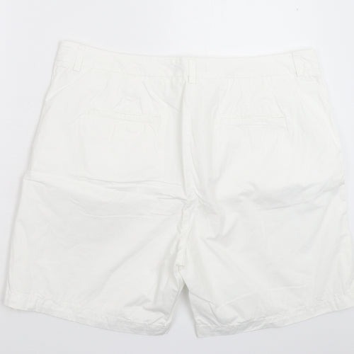 Marks and Spencer Womens White   Chino Shorts Size 18