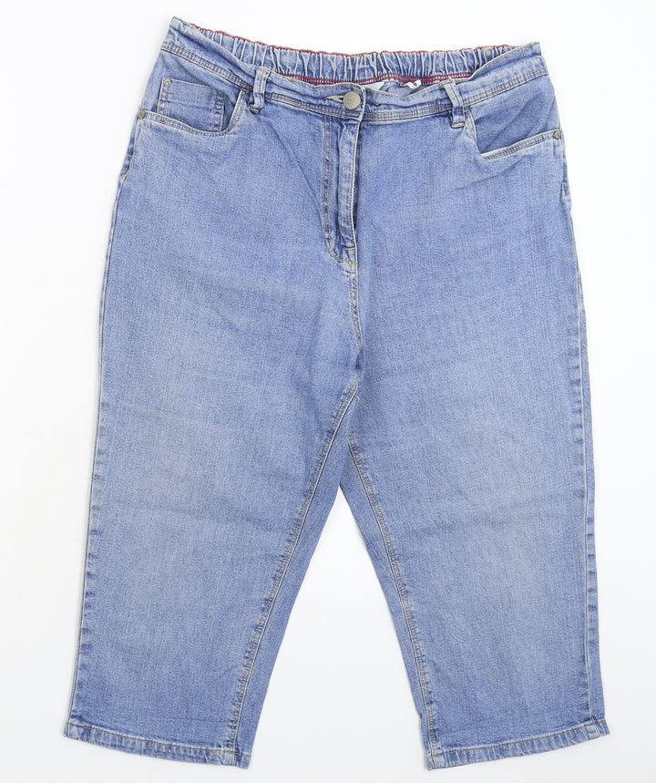 Ava Womens Blue Denim Cropped Jeans Size 34 in L20 in
