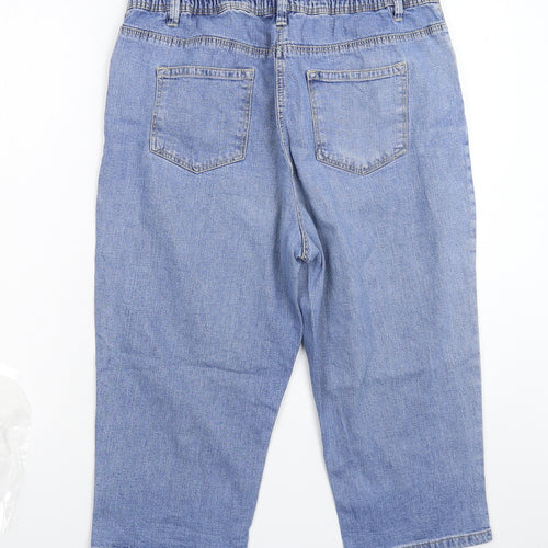 Ava Womens Blue  Denim Cropped Jeans Size 34 in L20 in
