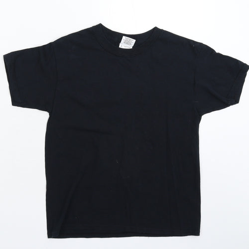 Gildan Boys Black   Basic T-Shirt Size M