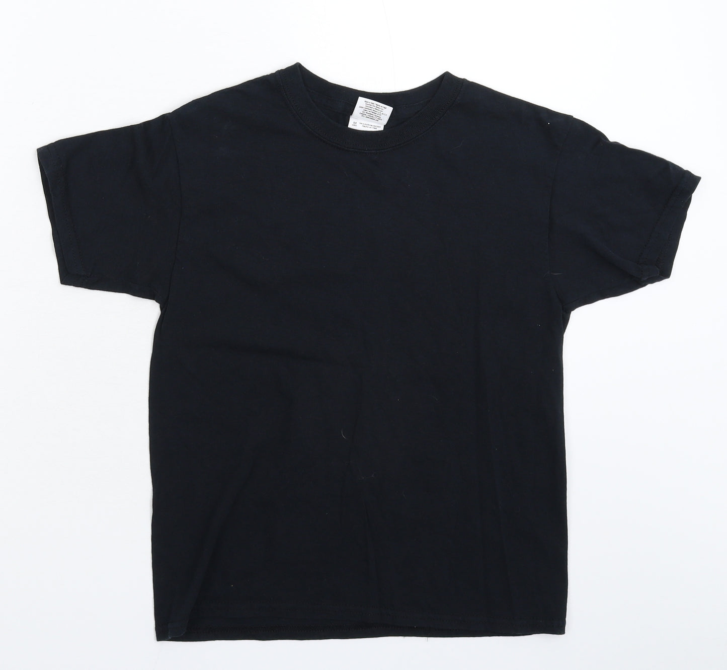 Gildan Boys Black   Basic T-Shirt Size M