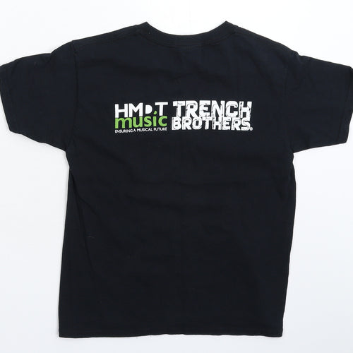 Gildan Boys Black   Basic T-Shirt Size M