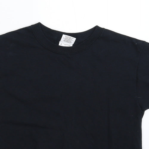 Gildan Boys Black   Basic T-Shirt Size M