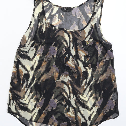 Internacionale Womens Multicoloured  Satin Basic Tank Size 10