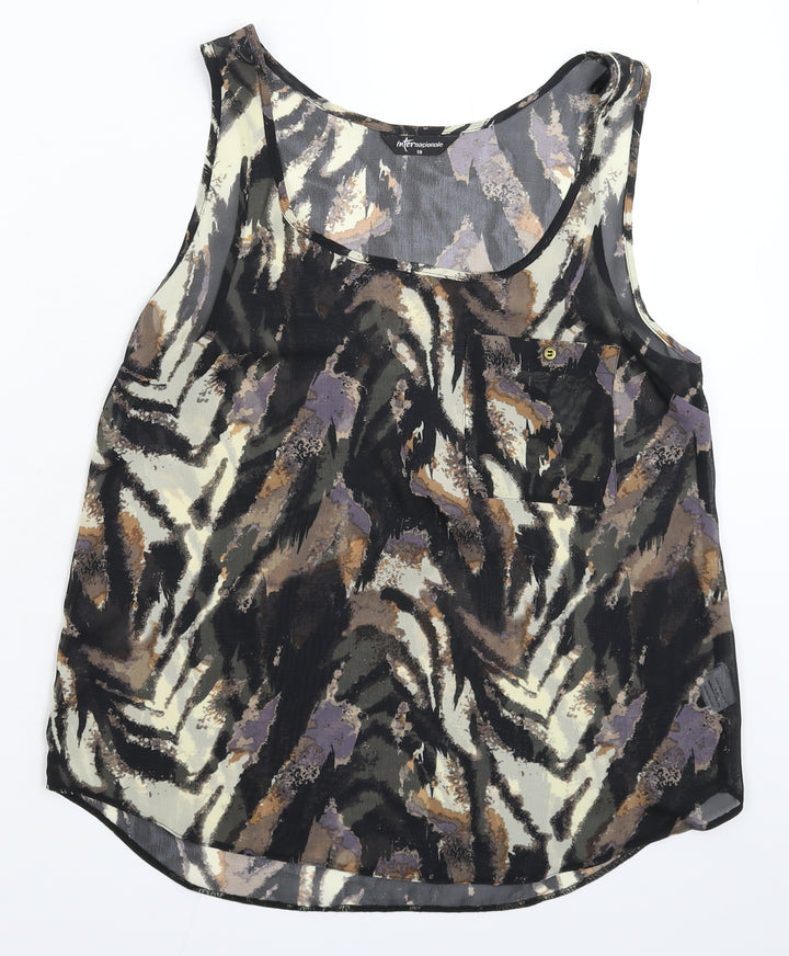 Internacionale Womens Multicoloured  Satin Basic Tank Size 10