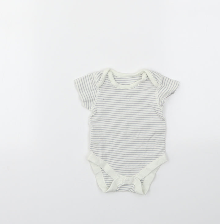 M&S Baby Grey Animal Print Babygrow One-Piece Size 0-3 Months