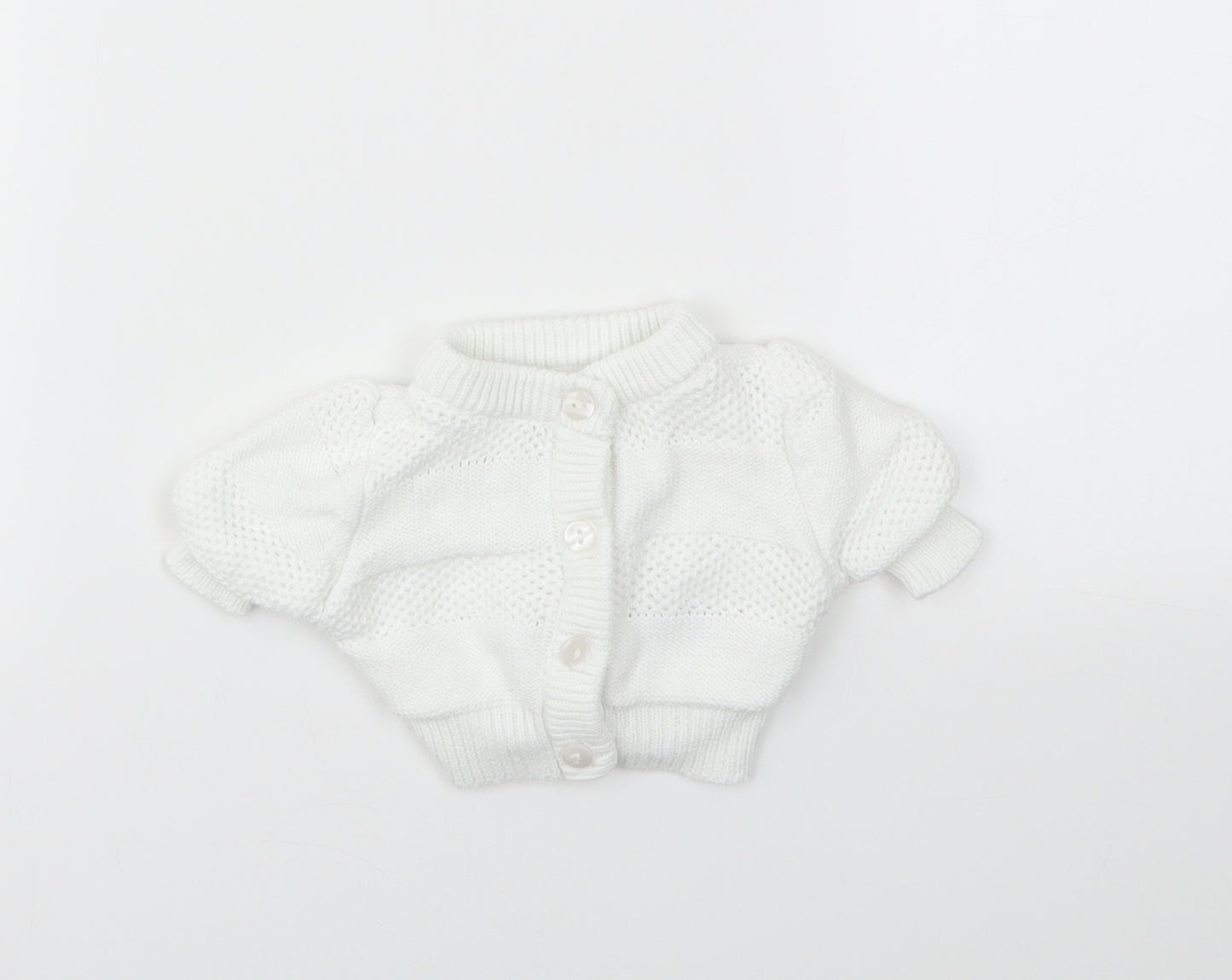 M&S Baby White   Cardigan Jumper One Size