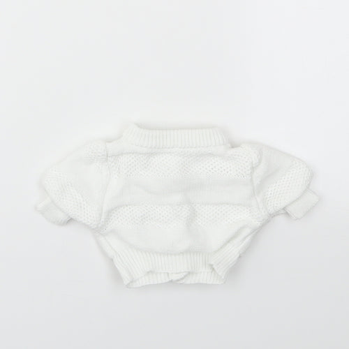 M&S Baby White   Cardigan Jumper One Size