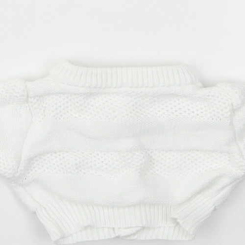 M&S Baby White   Cardigan Jumper One Size