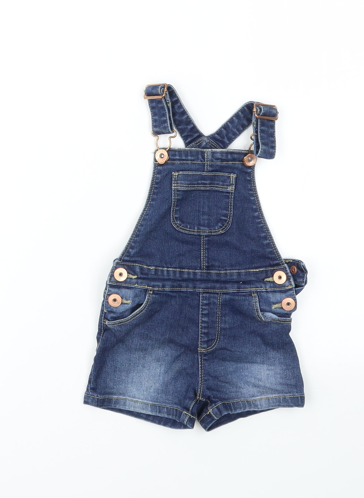Primark Girls Blue   Dungaree One-Piece Size 9-12 Months