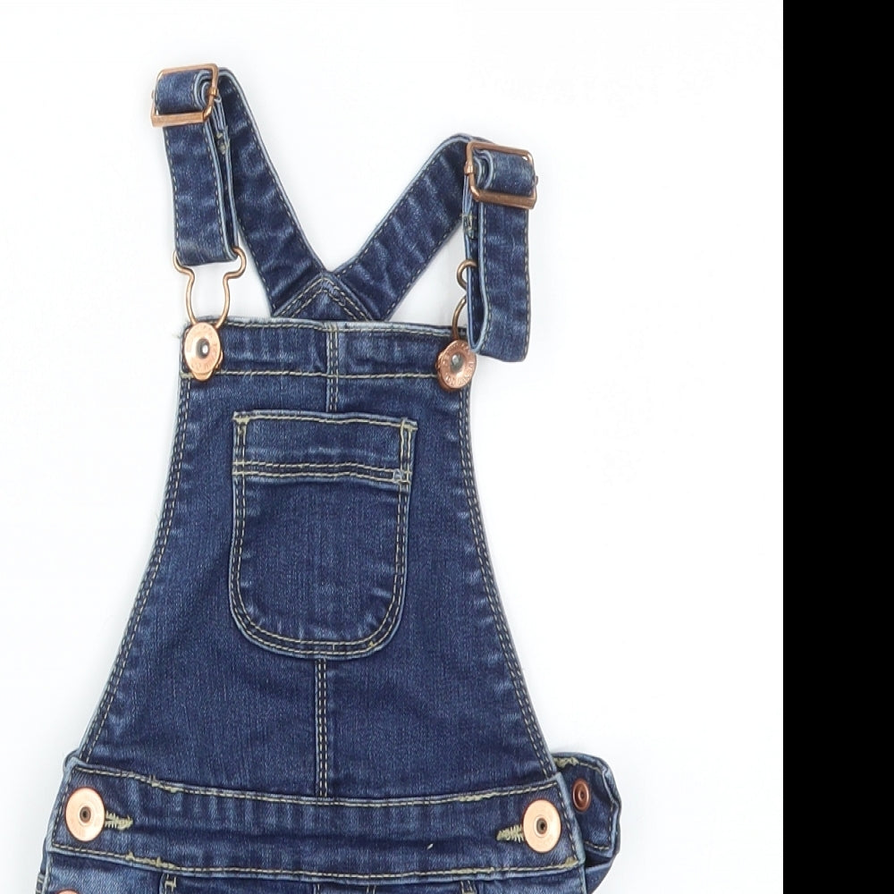 Primark Girls Blue   Dungaree One-Piece Size 9-12 Months