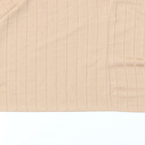 Nasty Gal Womens Beige   Basic T-Shirt Size 10