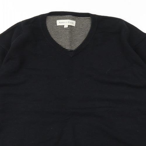 Aspen&Court Mens Black   Pullover Sweatshirt Size L