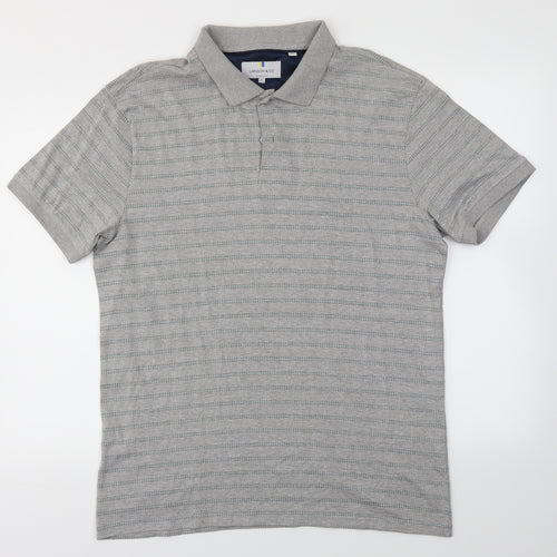 Larsson & Co Mens Grey Polka Dot   T-Shirt Size L