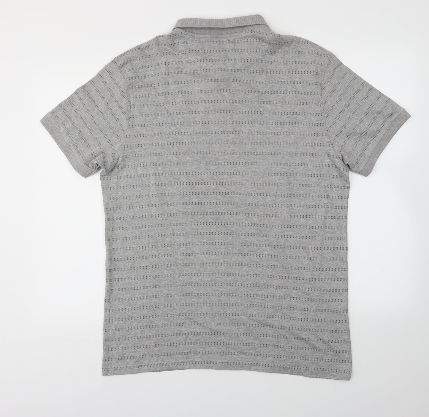 Larsson & Co Mens Grey Polka Dot   T-Shirt Size L