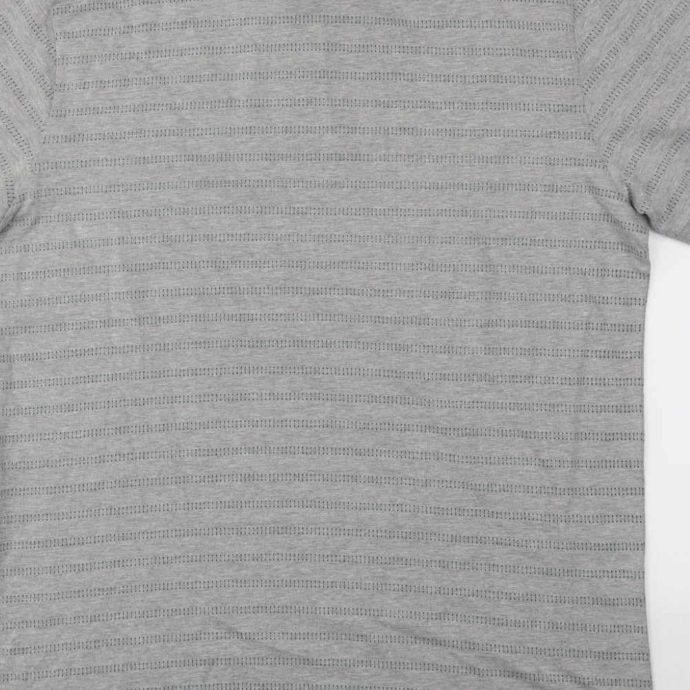 Larsson & Co Mens Grey Polka Dot   T-Shirt Size L