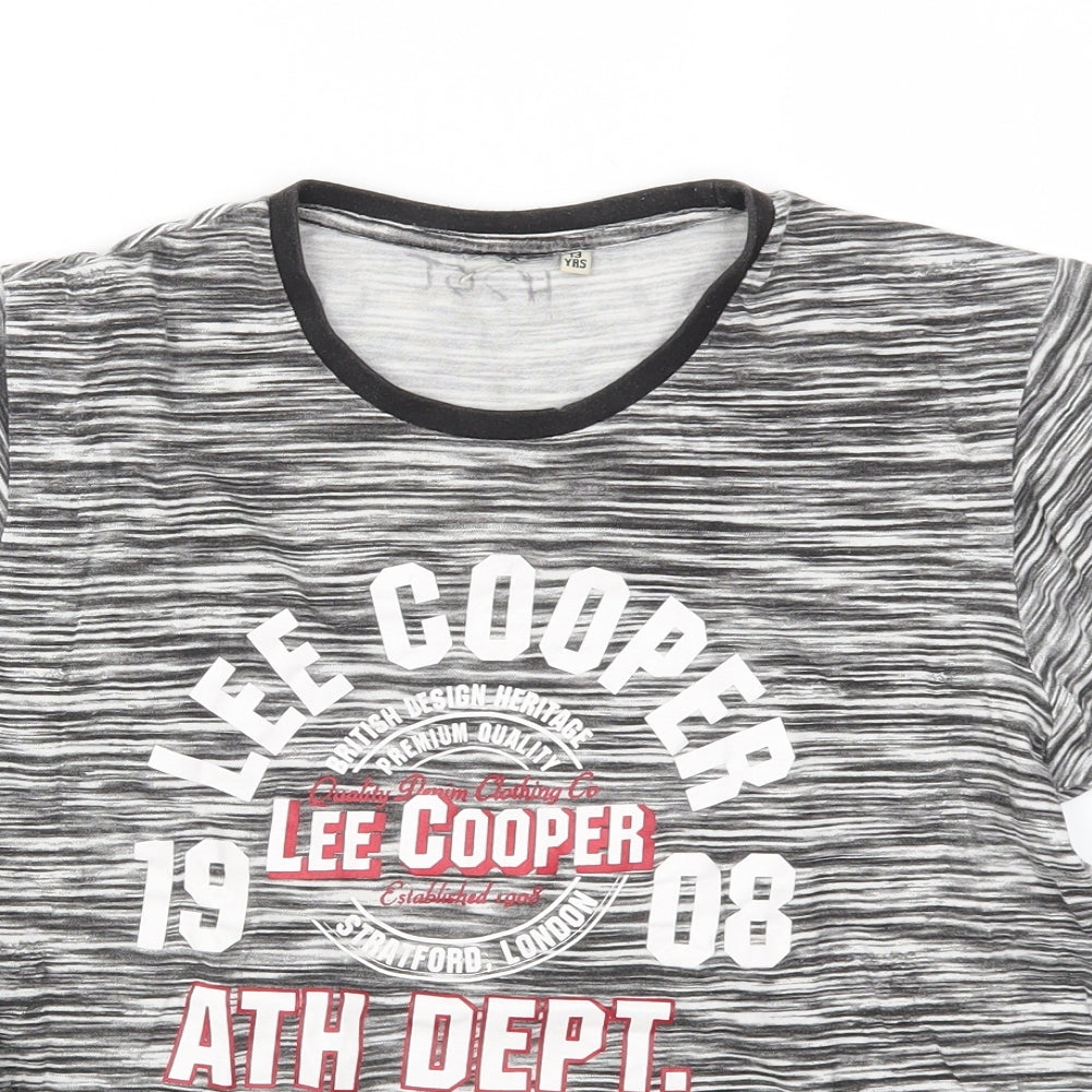 Lee Cooper Boys Grey   Basic T-Shirt Size 13 Years