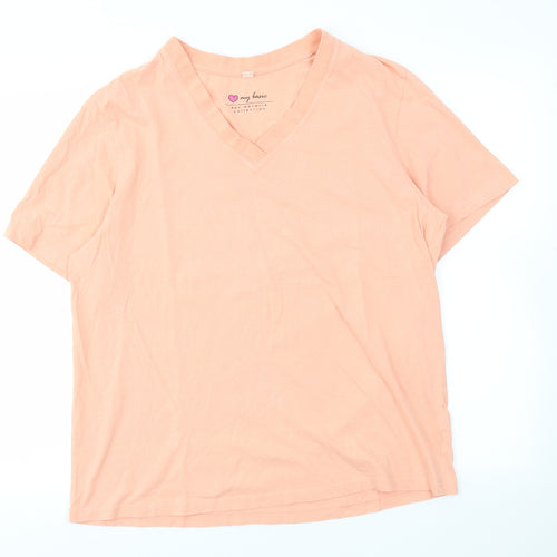 bpc Womens Orange   Basic T-Shirt Size M