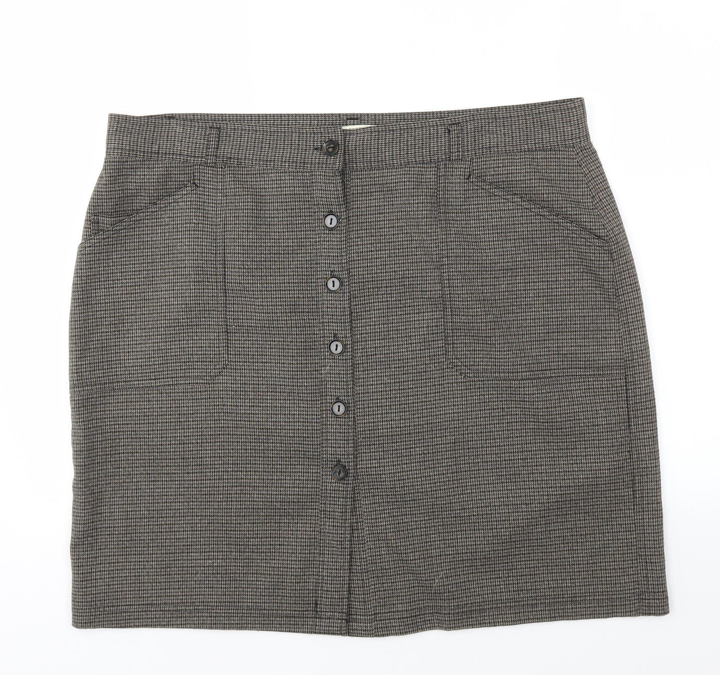 Papaya Womens Brown Check  A-Line Skirt Size 20