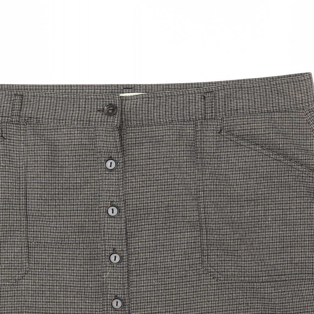 Papaya Womens Brown Check  A-Line Skirt Size 20