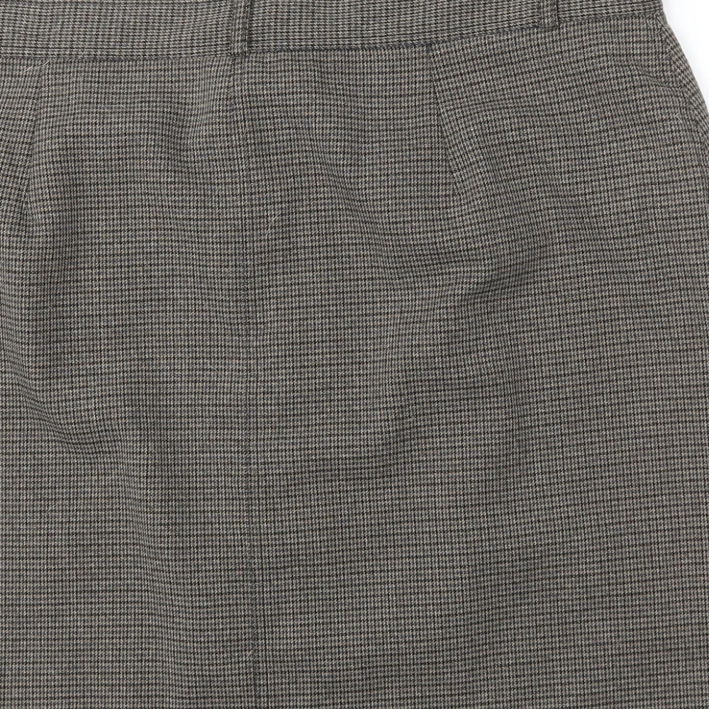 Papaya Womens Brown Check  A-Line Skirt Size 20