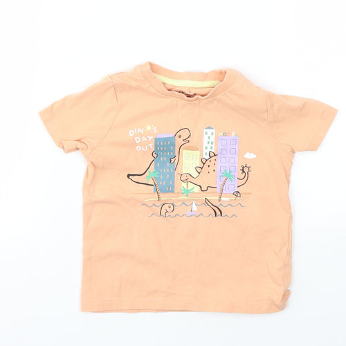 F&F Girls Orange   Basic T-Shirt Size 12-18 Months