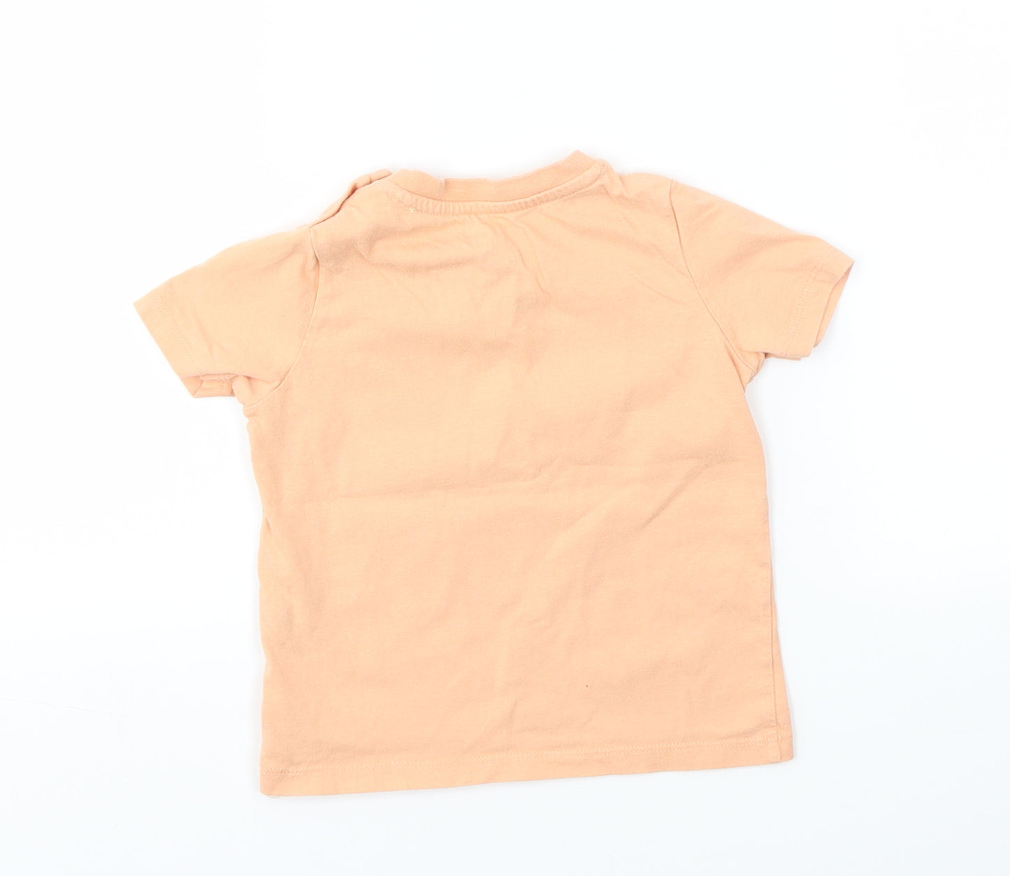 F&F Girls Orange   Basic T-Shirt Size 12-18 Months