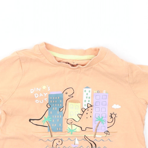 F&F Girls Orange   Basic T-Shirt Size 12-18 Months