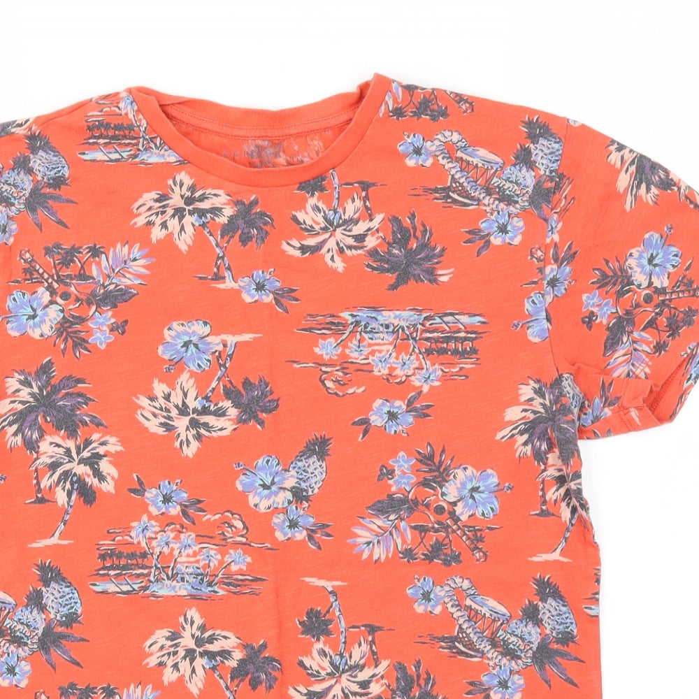 Primark Boys Multicoloured Floral  Basic T-Shirt Size XS