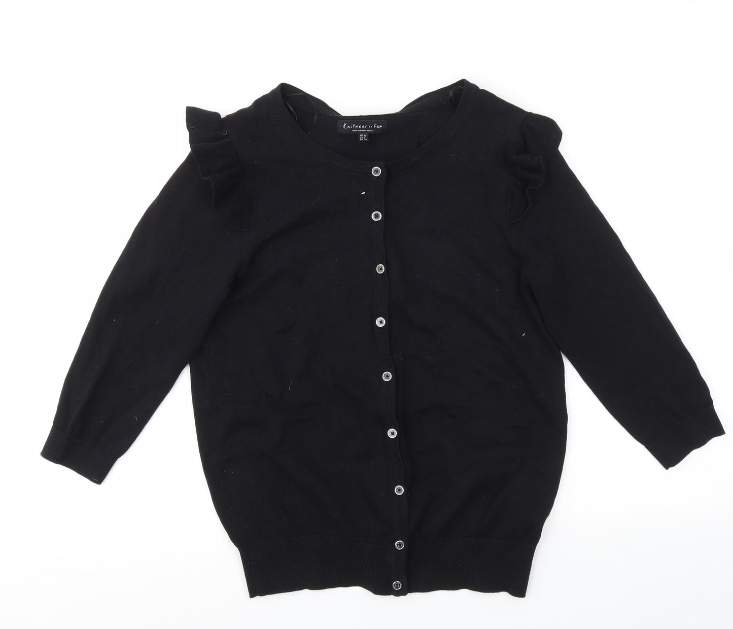 F&F Womens Black   Cardigan Jumper Size 10