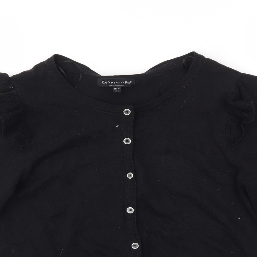 F&F Womens Black   Cardigan Jumper Size 10