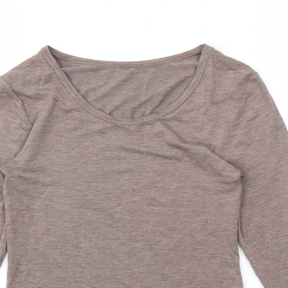 Heatgen Womens Brown   Basic T-Shirt Size 12