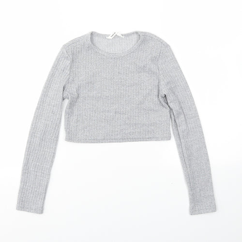 SheIn Girls Grey   Basic T-Shirt Size 10 Years