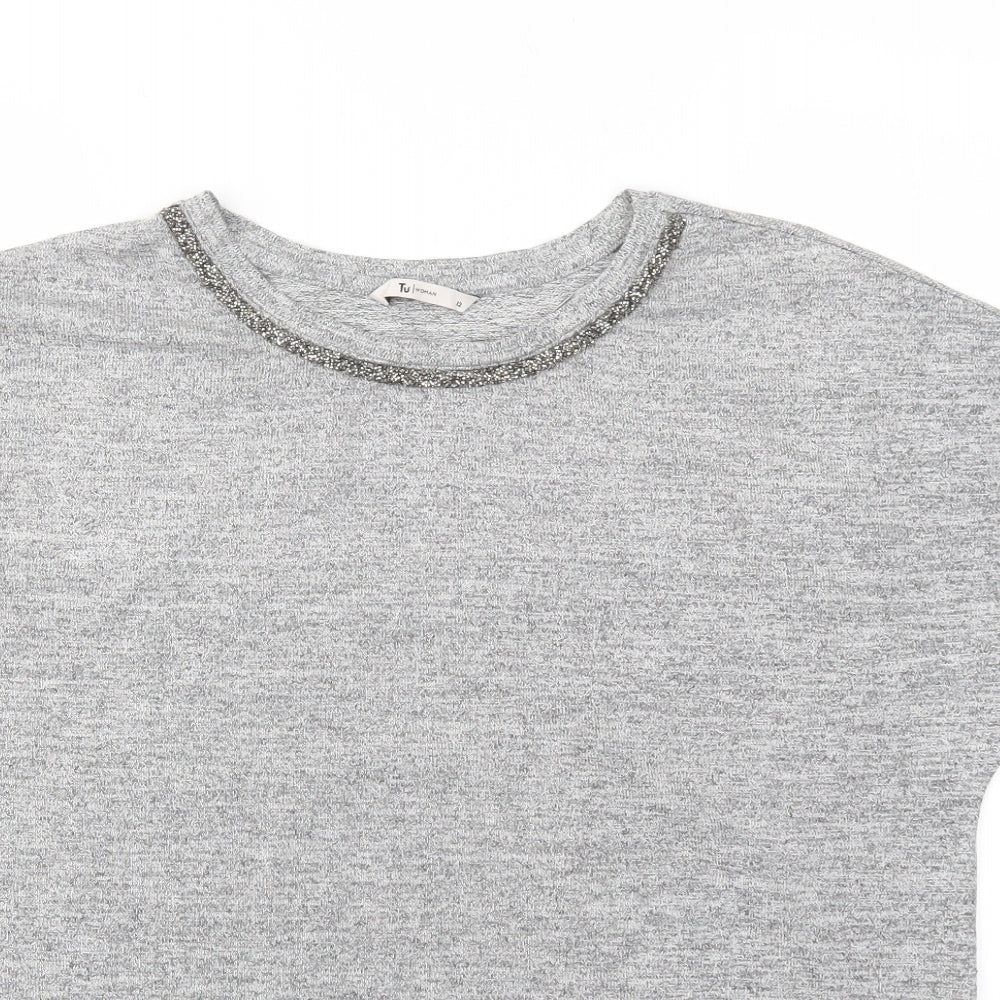 TU Womens Grey   Basic T-Shirt Size 12