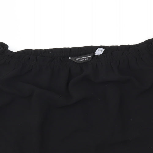 Dorothy Perkins Womens Black   Basic Blouse Size 8