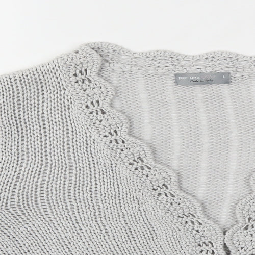 M&S Womens Grey   Cardigan Jumper Size L