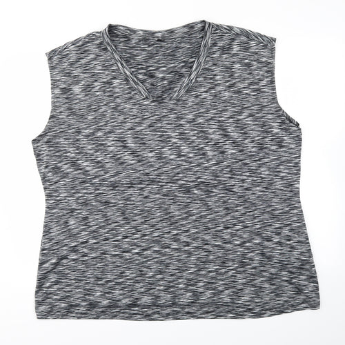 Preworn Womens Grey   Basic T-Shirt Size 2XL
