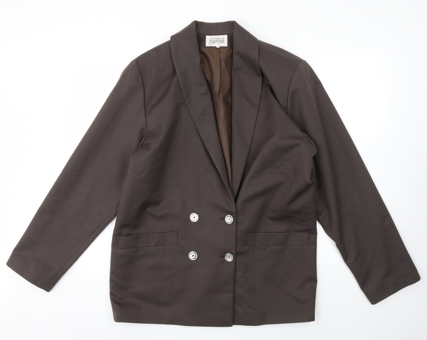 Long Tall Sally Womens Brown   Jacket Blazer Size 16