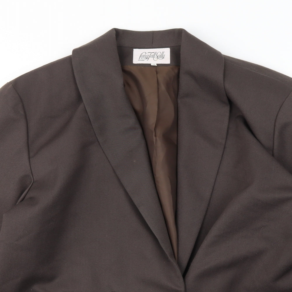 Long Tall Sally Womens Brown   Jacket Blazer Size 16