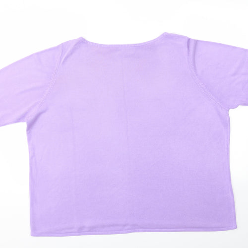 essence Womens Purple   Pullover Jumper Size 26