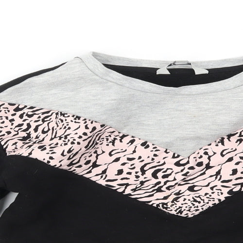 MISS Girls Blue Animal Print  Pullover Jumper Size 7-8 Years
