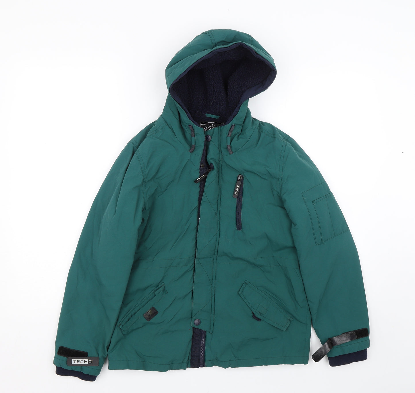 George Boys Green   Basic Coat Coat Size 11-12 Years