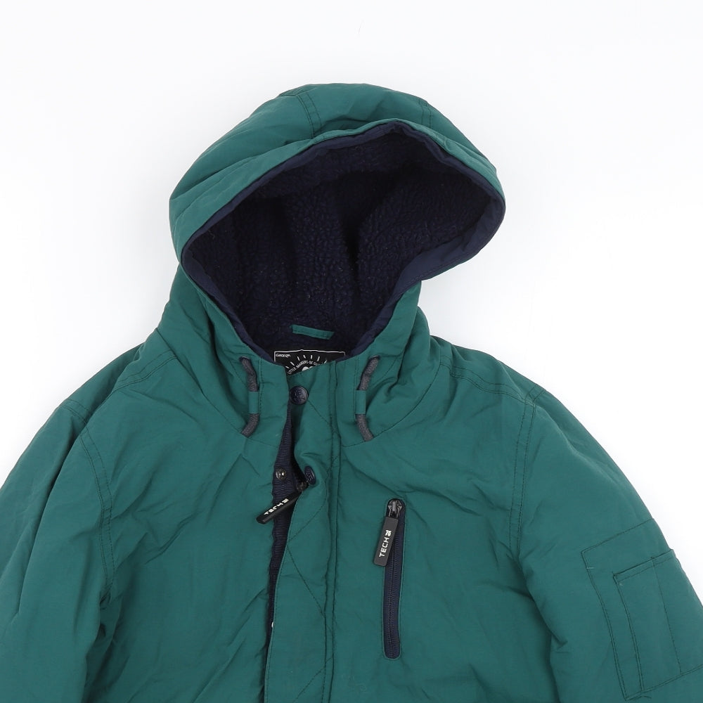 George Boys Green   Basic Coat Coat Size 11-12 Years