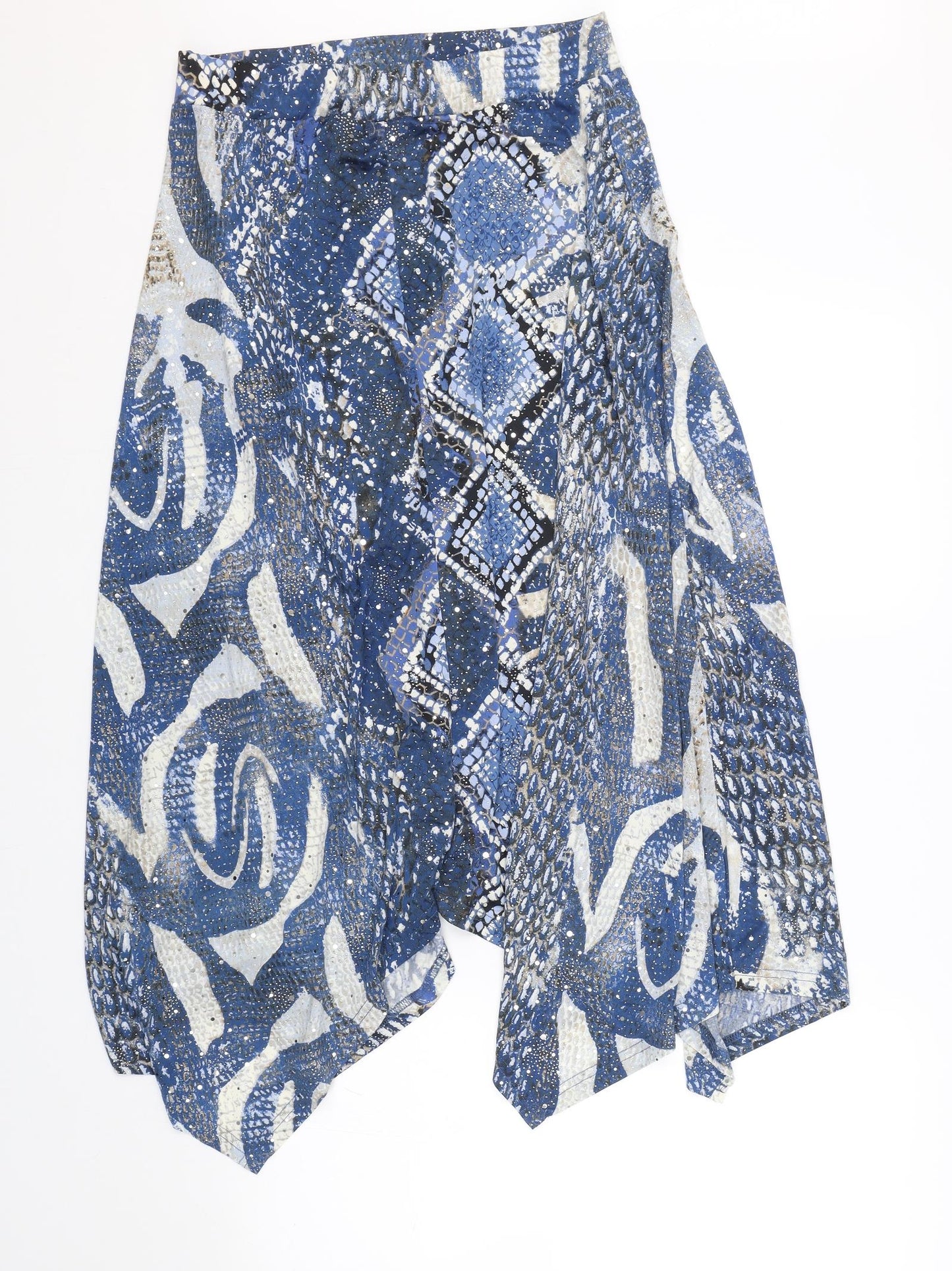 Cerulean Womens Blue Floral  Flare Skirt Size S