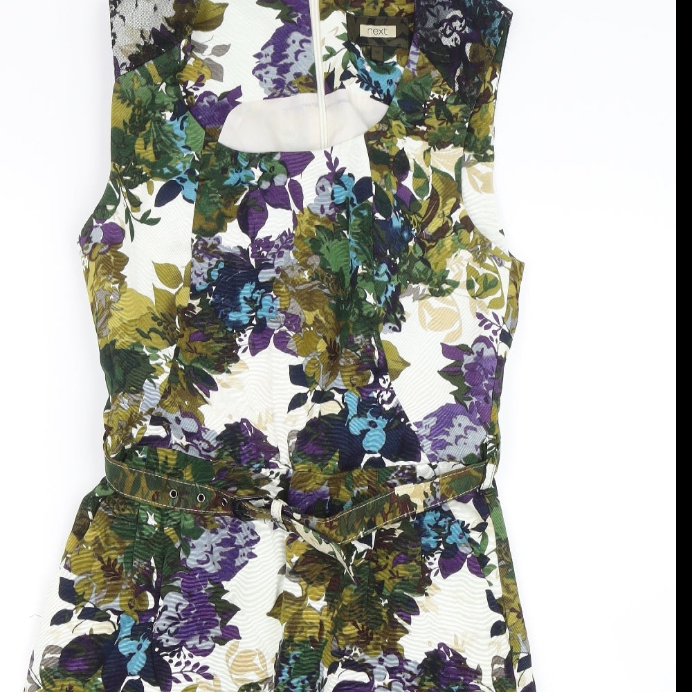 NEXT Womens Multicoloured Floral  Tank Dress  Size 12