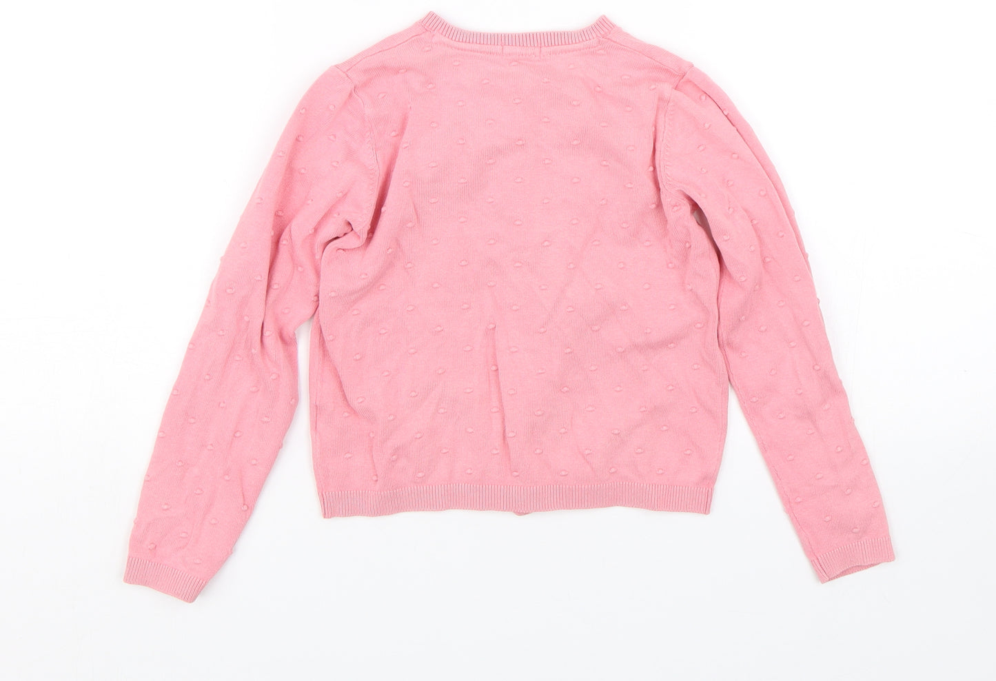 NEXT Girls Pink Polka Dot  Cardigan Jumper Size 4-5 Years