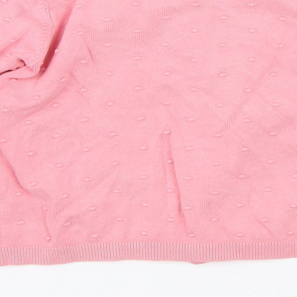 NEXT Girls Pink Polka Dot  Cardigan Jumper Size 4-5 Years